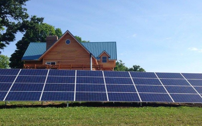 sistema solar de montaje en tierra