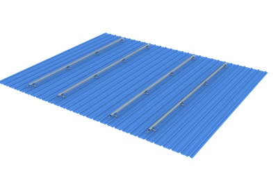 rieles de montaje solar de techo de metal