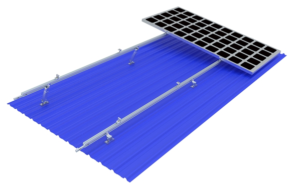 Montaje solar en techo de chapa