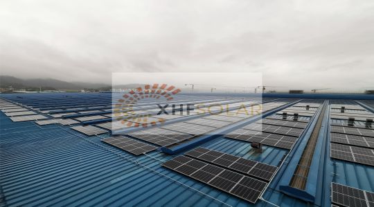 China Montaje de techo con costura alzada 6.5MW
